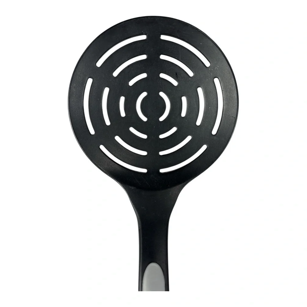 Calphalon Black Gray Skimmer Strainer Slotted Spoon Round Heat Resistant 14